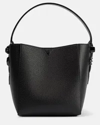 Christian Louboutin Bucket-Bag Cabachic Mini aus Leder Schwarz