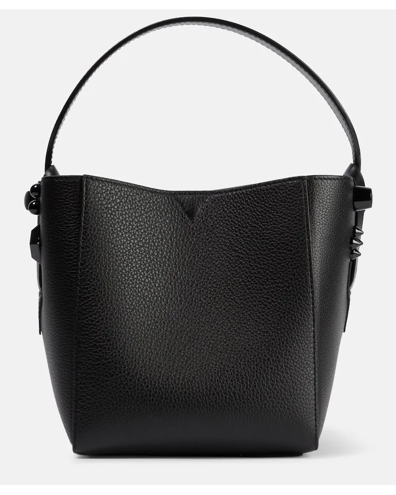 Christian Louboutin Bucket Bag Cabachic Mini aus Leder Schwarz