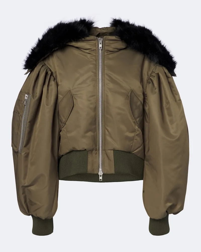 Simone Rocha Cropped-Bomberjacke Grün