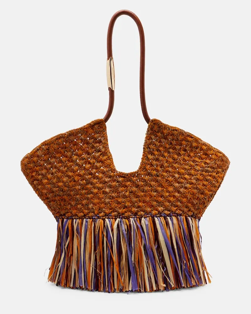 Zimmermann Tote Bag Goldentime Medium aus Raffiabast Braun