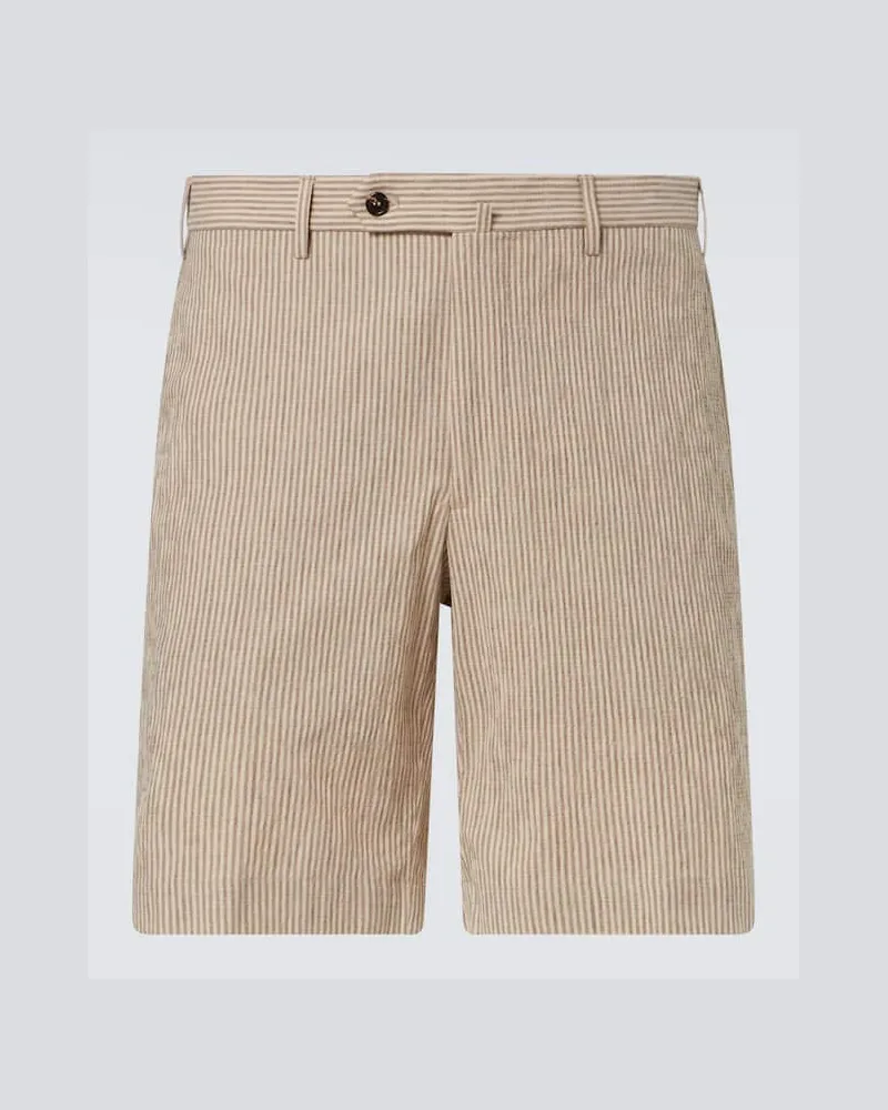 Slowear Shorts aus Baumwolle und Leinen Grün