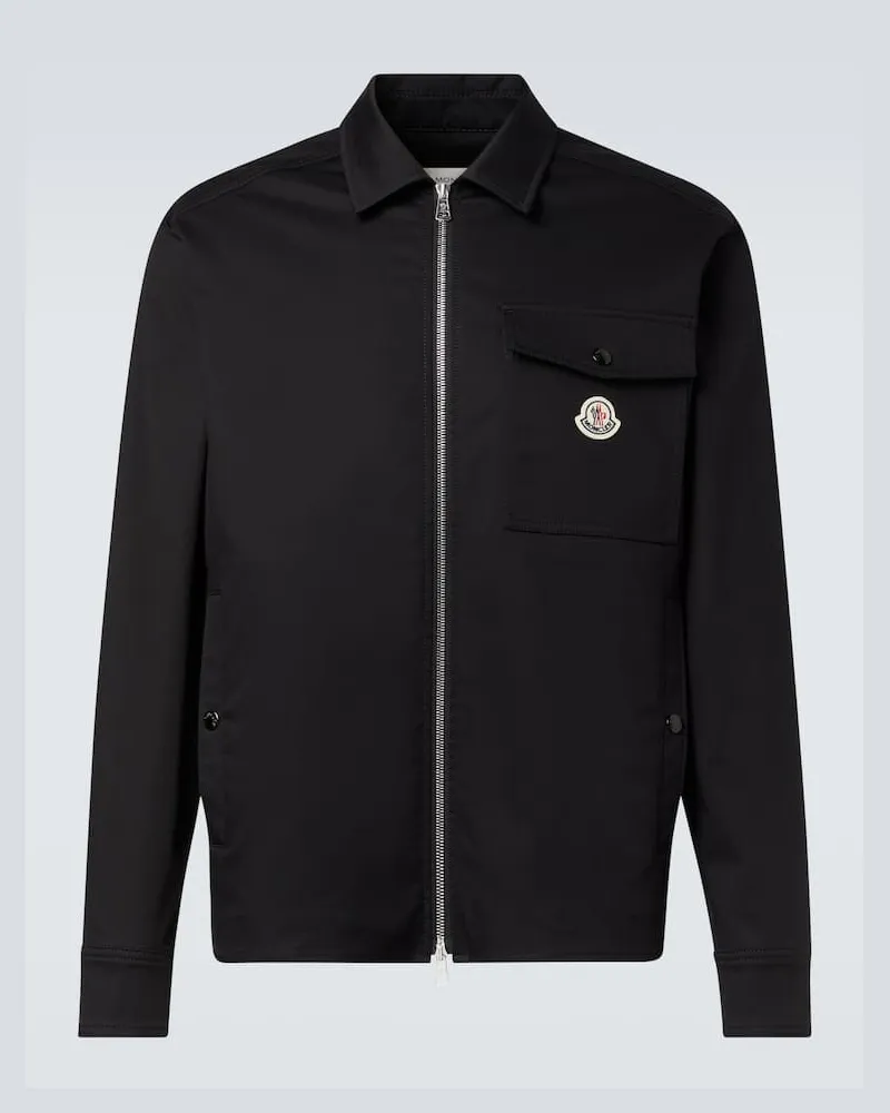 Moncler Blouson Archivio aus Baumwolle Schwarz