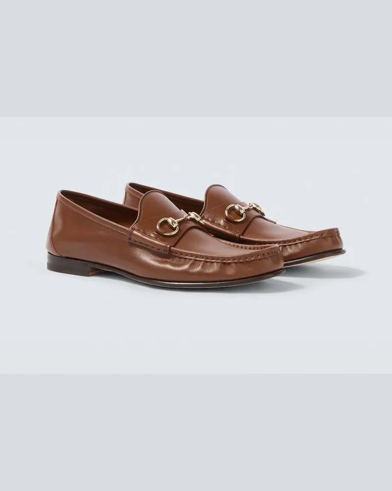 Gucci Loafers Gucci Lugano Horsebit aus Leder Braun