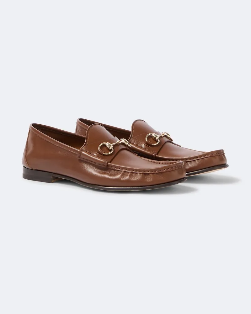 Gucci Loafers Gucci Lugano Horsebit aus Leder Braun