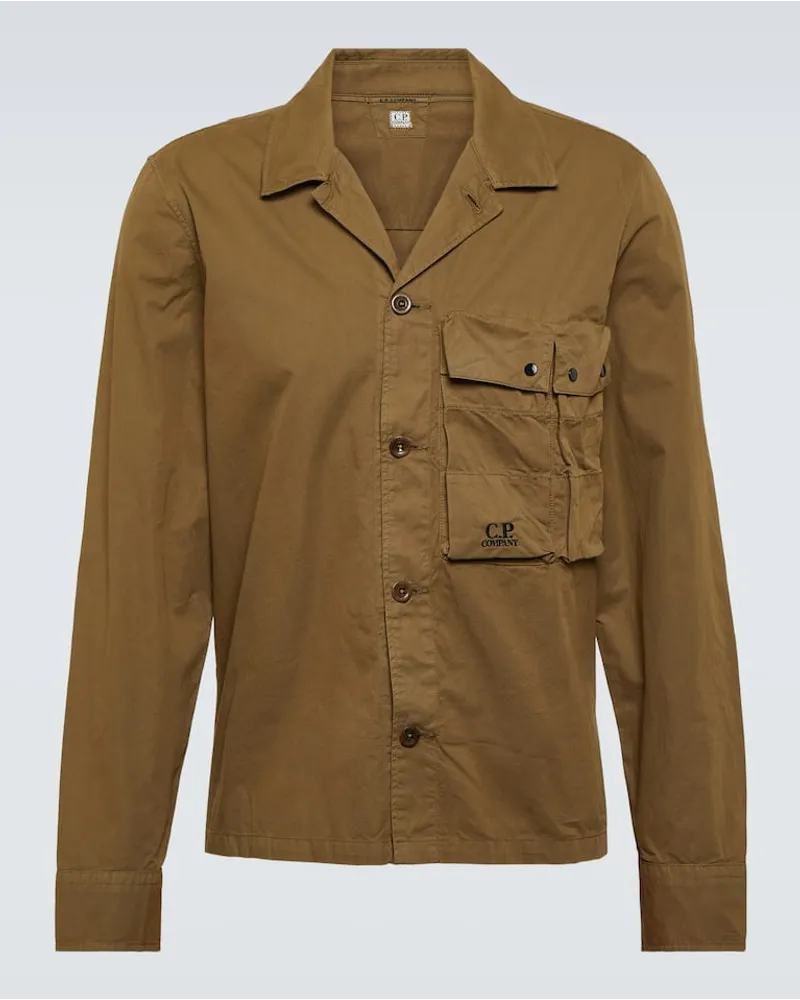 C.P. Company Hemd aus Baumwoll-Gabardine Braun