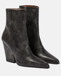 Paris Texas Ankle Boots Jane aus Leder Schwarz