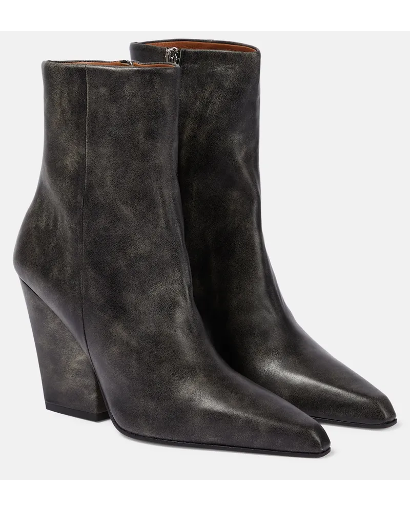 Paris Texas Ankle Boots Jane aus Leder Schwarz