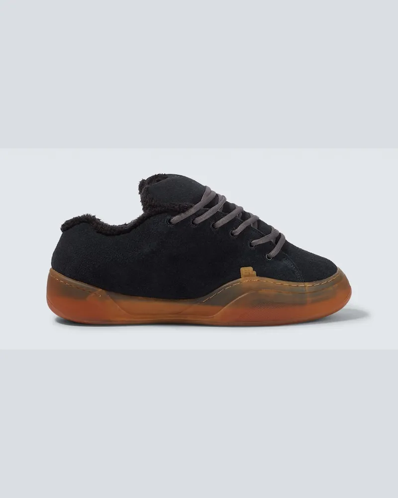 ERL Sneakers Vamp Skate aus Veloursleder Schwarz