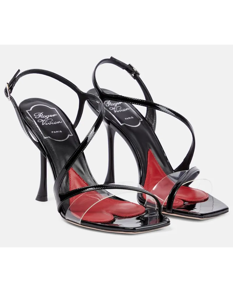 Roger Vivier Sandalen I Love Vivier aus Lackleder Schwarz