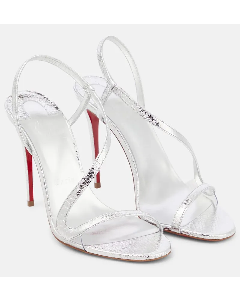 Christian Louboutin Sandalen Rosalie aus Leder Silber