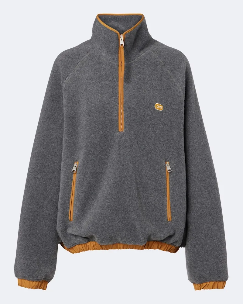 AMI Paris Sweatshirt aus Fleece Grau