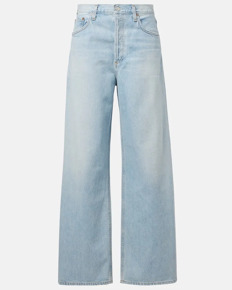 AGOLDE Wide-Leg Jeans Low Slung Baggy Blau