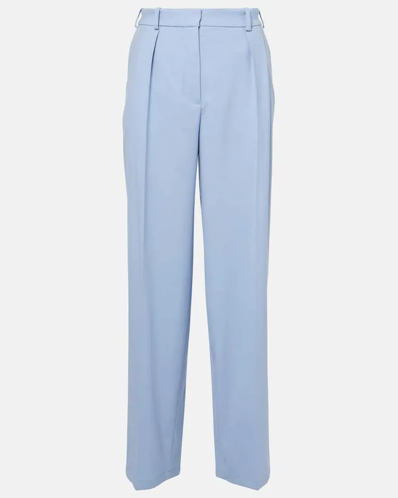 Joseph Weite Hose Bucklel aus Wolle Blau