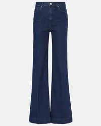 7 for all mankind High-Rise Flared Jeans Modern Dojo Blau