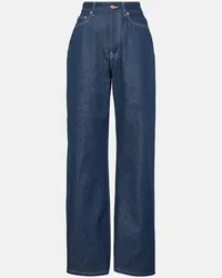 Jean Paul Gaultier High-Rise Wide-Leg Jeans Blau