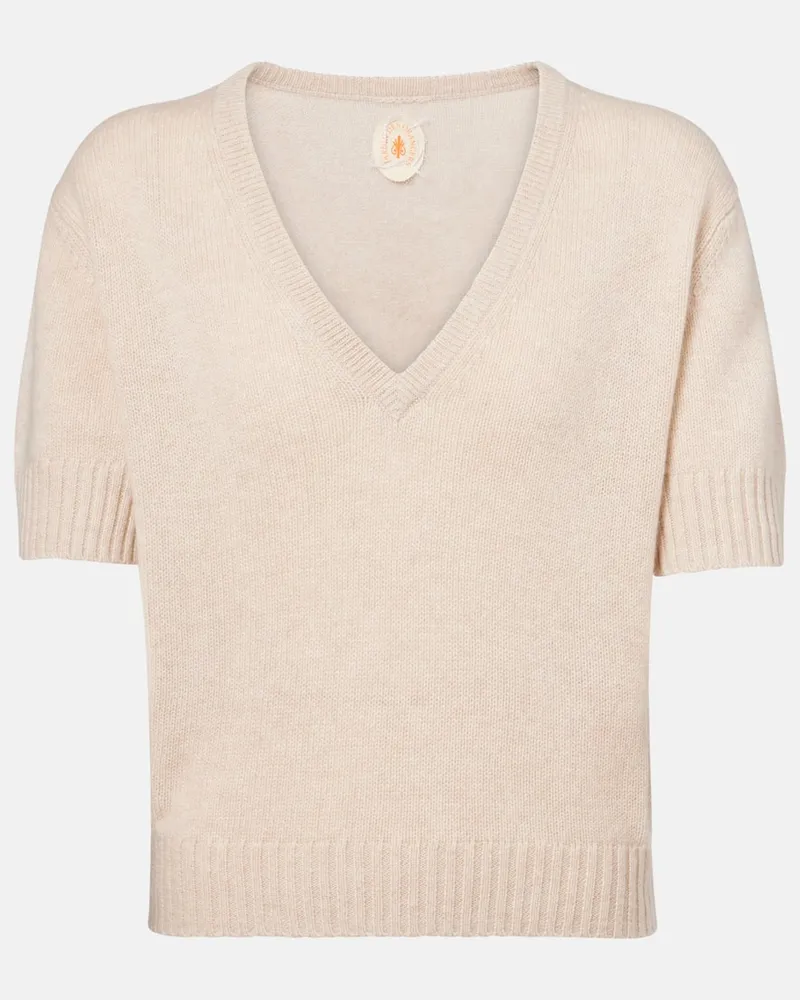 Jardin des Orangers Top aus Kaschmir Beige