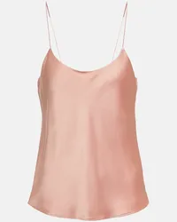 Max Mara Top aus Satin Pink