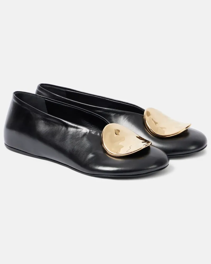 Jil Sander Ballerinas aus Leder Schwarz