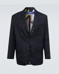 Junya Watanabe Blazer aus Wolle und Seide Blau