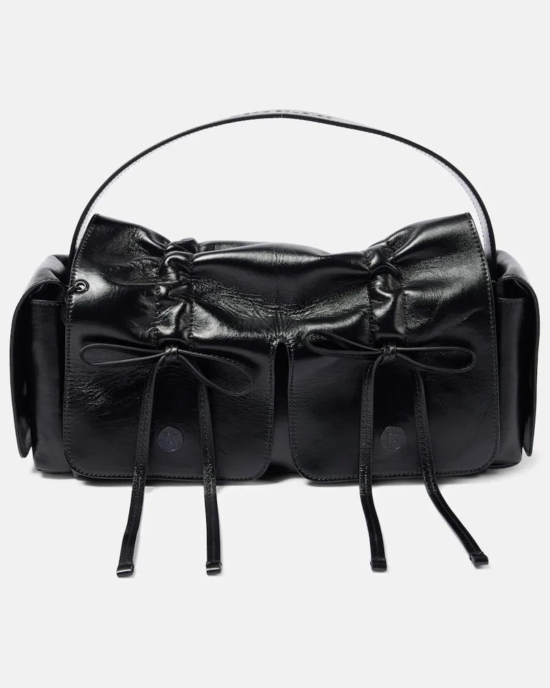 Acne Studios Tote aus Leder Schwarz