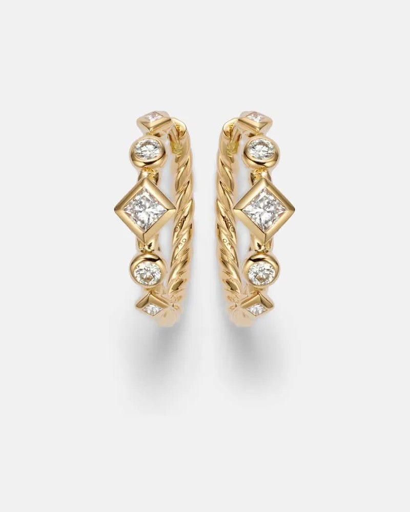 David Yurman Ohrringe Petite Modern Renaissance® aus 18kt Gelbgold (750/1000) mit Diamanten Gold