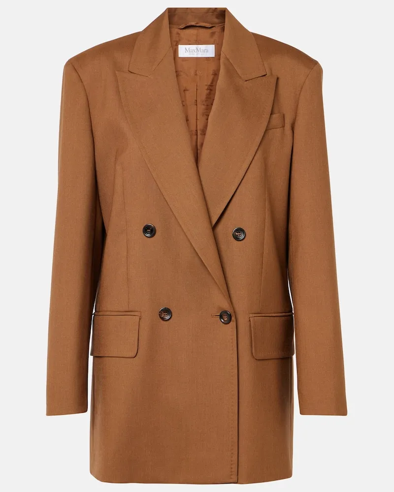 Max Mara Blazer Palanca aus Wolle und Seide Braun