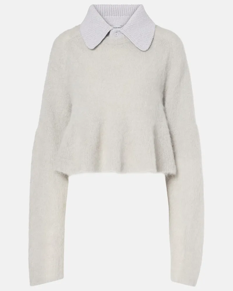 Loewe Pullover aus einem Mohairgemisch Grau