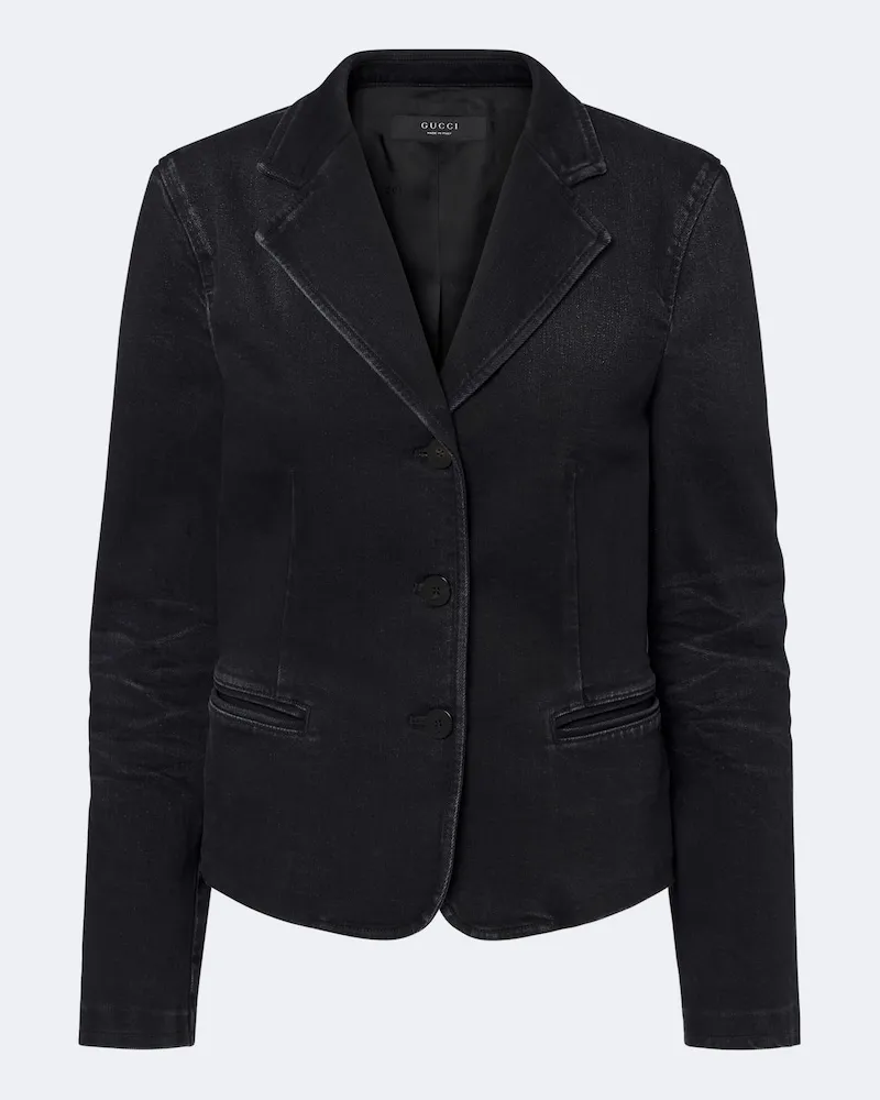 Gucci Blazer aus Denim Schwarz