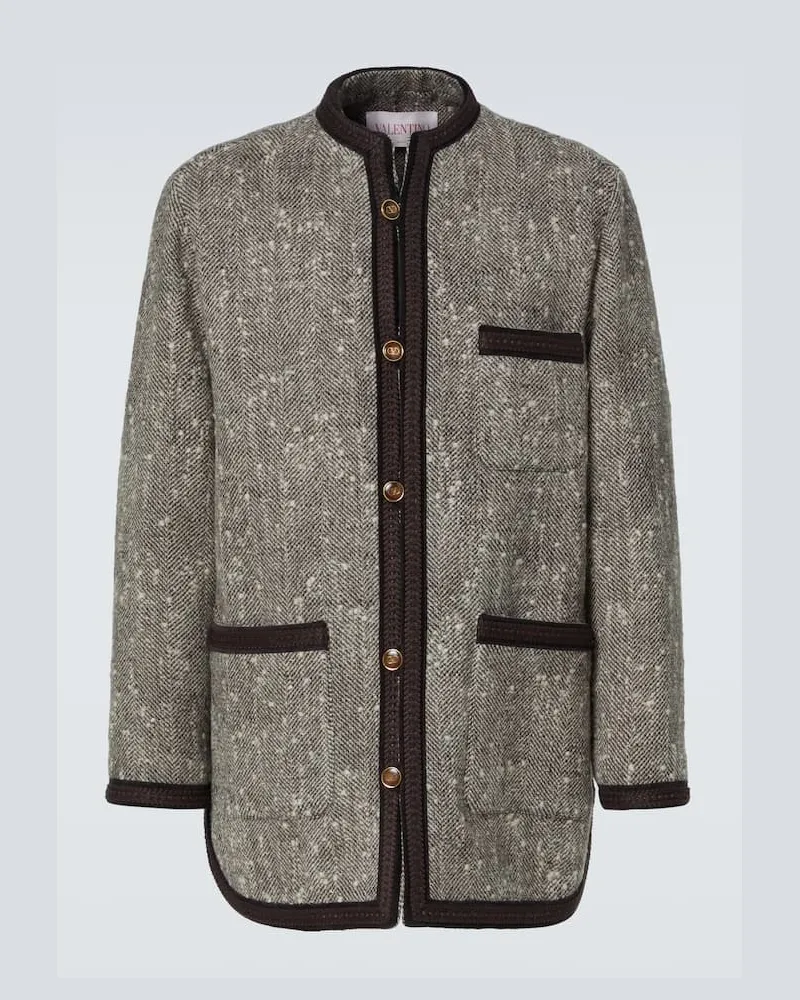 Valentino Garavani Jacke aus einem Wollgemisch Schwarz