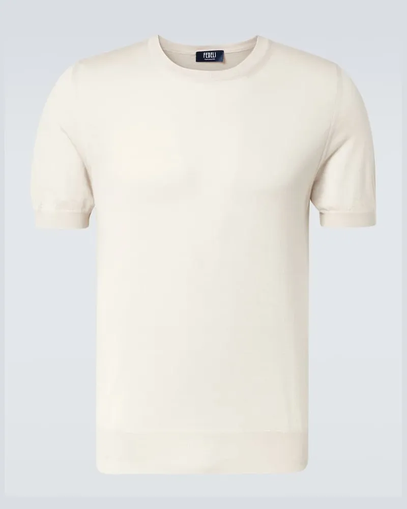 Fedeli Pullover aus Kaschmir und Seide Beige