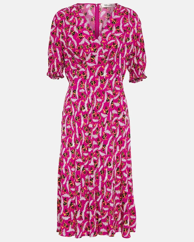 Diane von Furstenberg Bedrucktes Midikleid Jemma Rosa