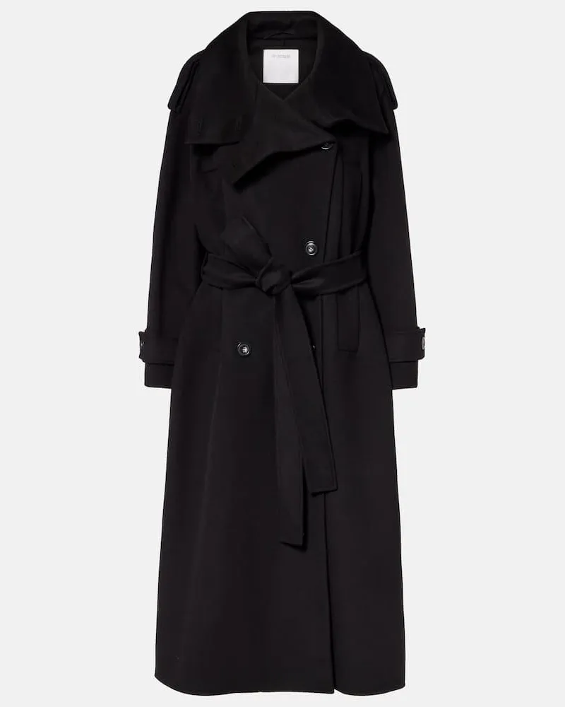 SPORTMAX Trenchcoat Yole aus Schurwolle Schwarz
