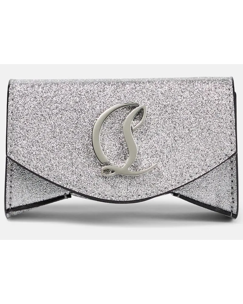 Christian Louboutin Schultertasche Loubi54 Mini Silber