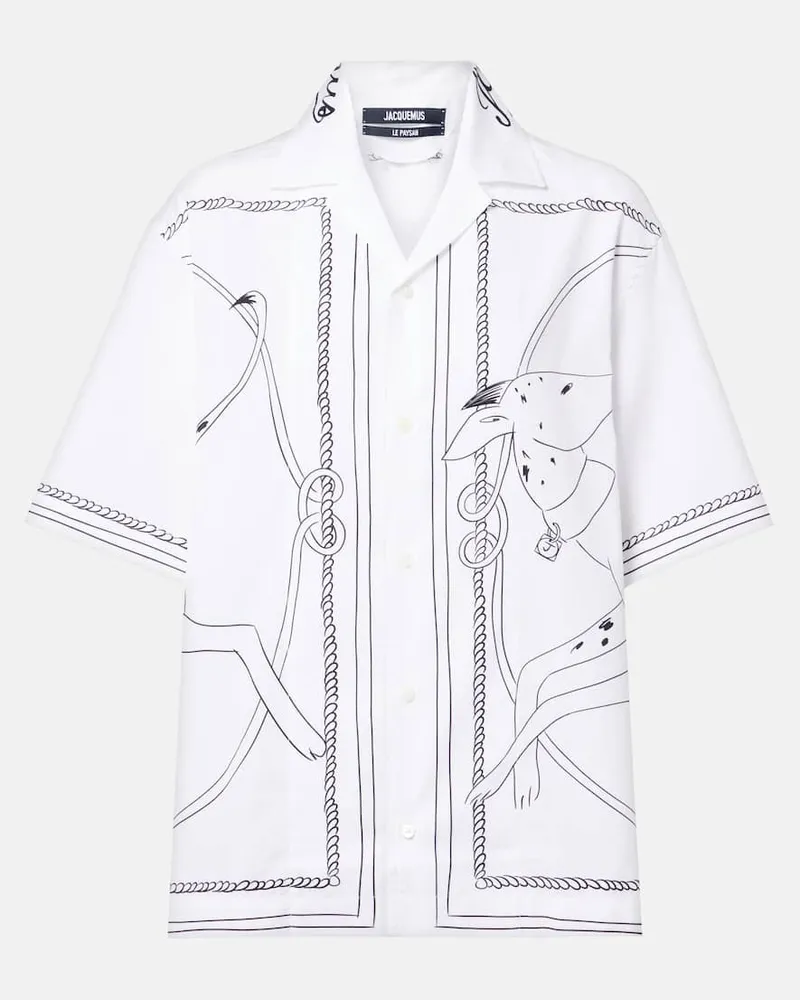 Jacquemus Hemd Chemise Jean aus Baumwolle Weiß