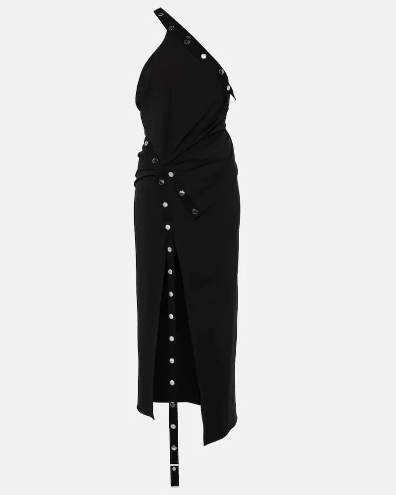 ATTICO Verziertes Midikleid aus Jersey Burgunderrot