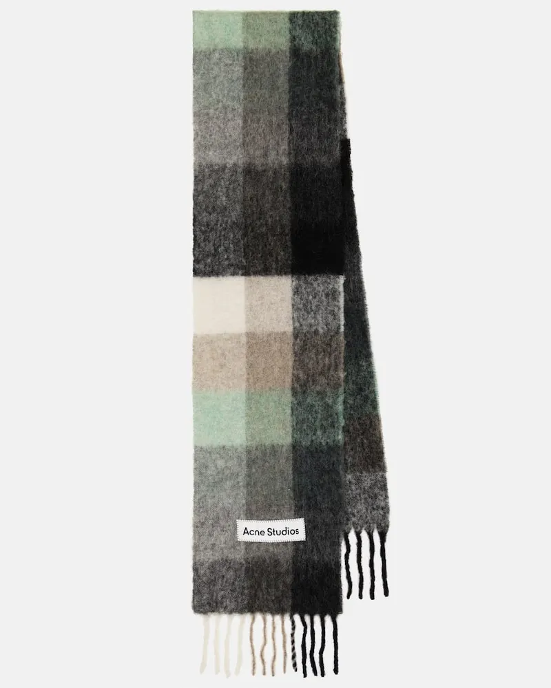 Acne Studios Schal aus einem Alpakawollgemisch Grün