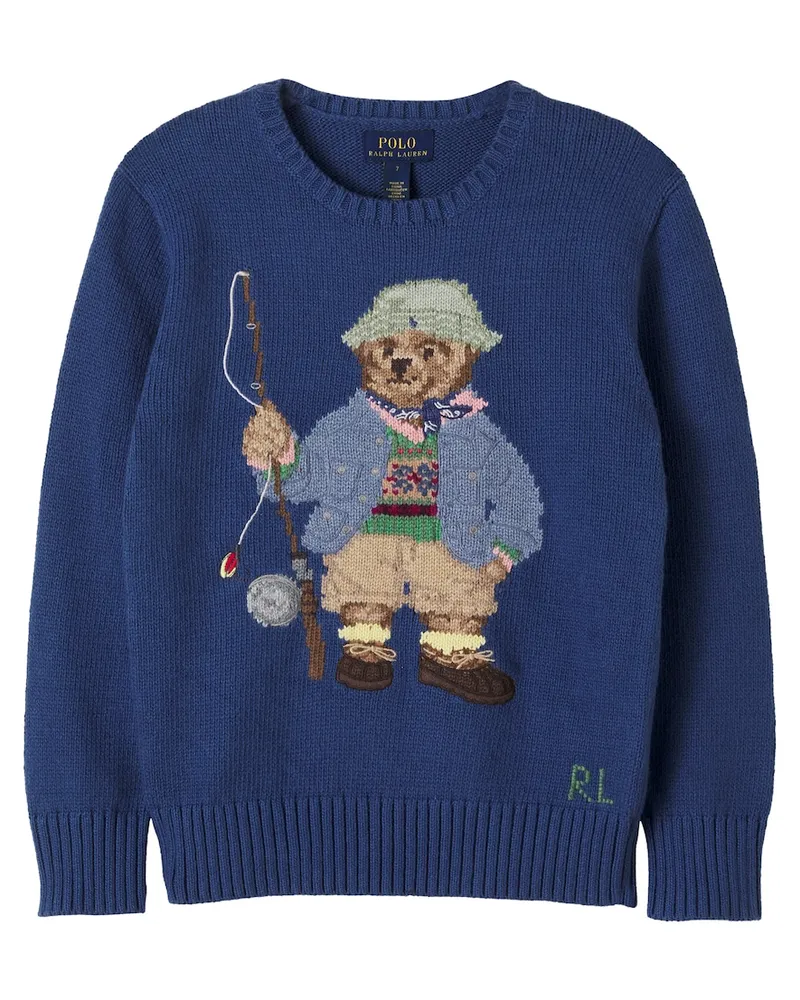 Ralph Lauren Pullover Polo Bear aus Baumwolle Blau