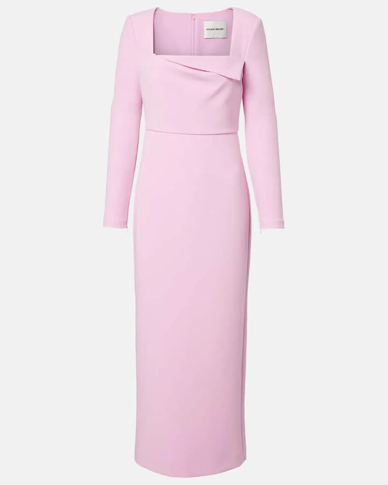 Roland Mouret Midikleid aus Crêpe Rosa