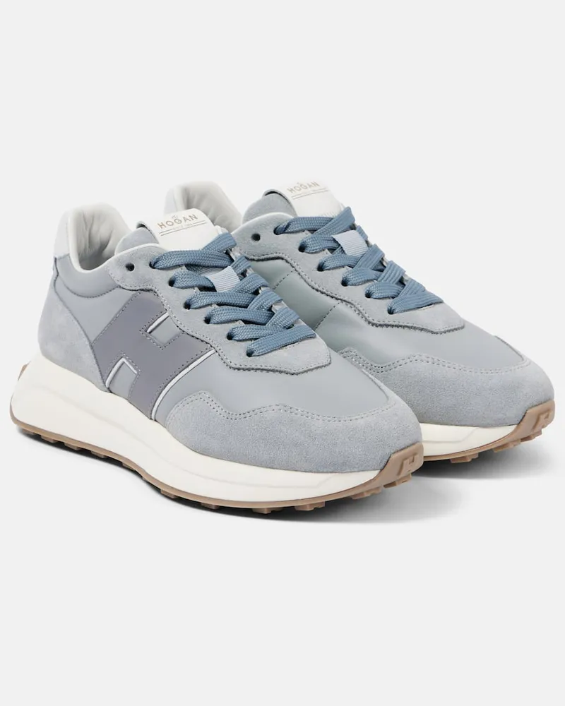 Hogan Sneakers H641 aus Veloursleder und Leder Blau