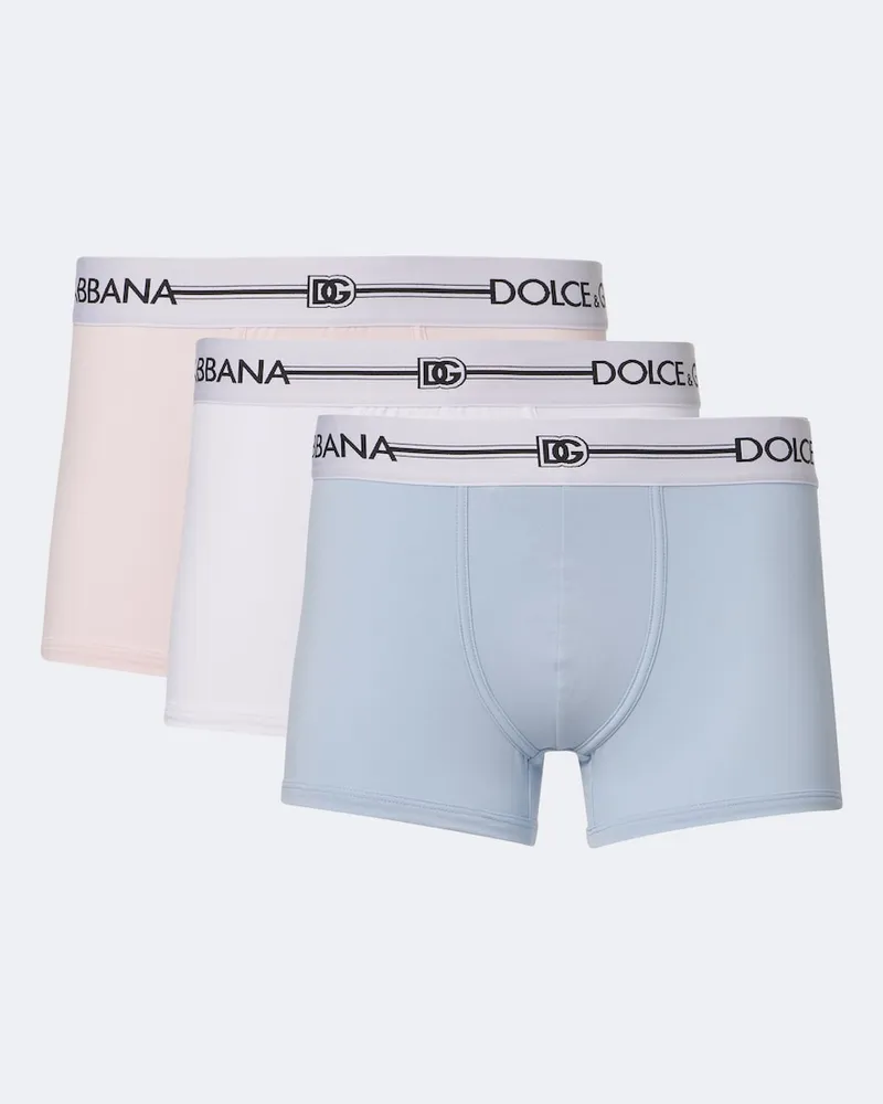 Dolce & Gabbana Set aus drei Slips aus Jersey Multicolor