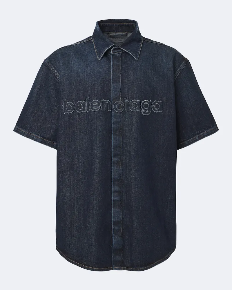 Balenciaga Hemd aus Denim Blau