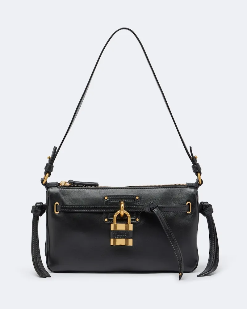 Chloé Chloé Schultertasche Paddington Sling Small aus Leder Schwarz