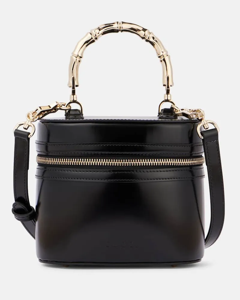 Gucci Schultertasche Mini aus Leder Schwarz