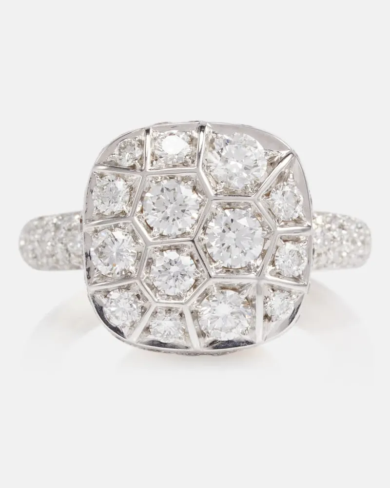 Pomellato Ring Nudo Solitaire Assoluto aus 18kt Rosé- und Weißgold mit Diamanten Gold