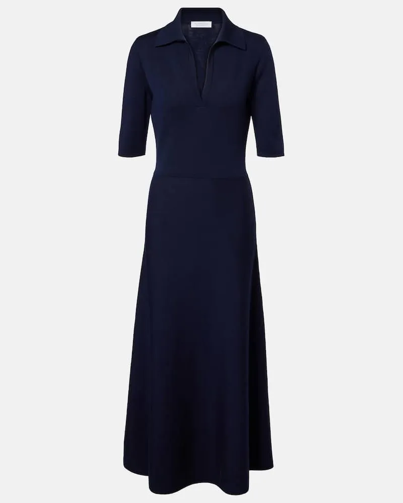 Gabriela Hearst Maxikleid aus Wolle, Seide und Kaschmir Blau