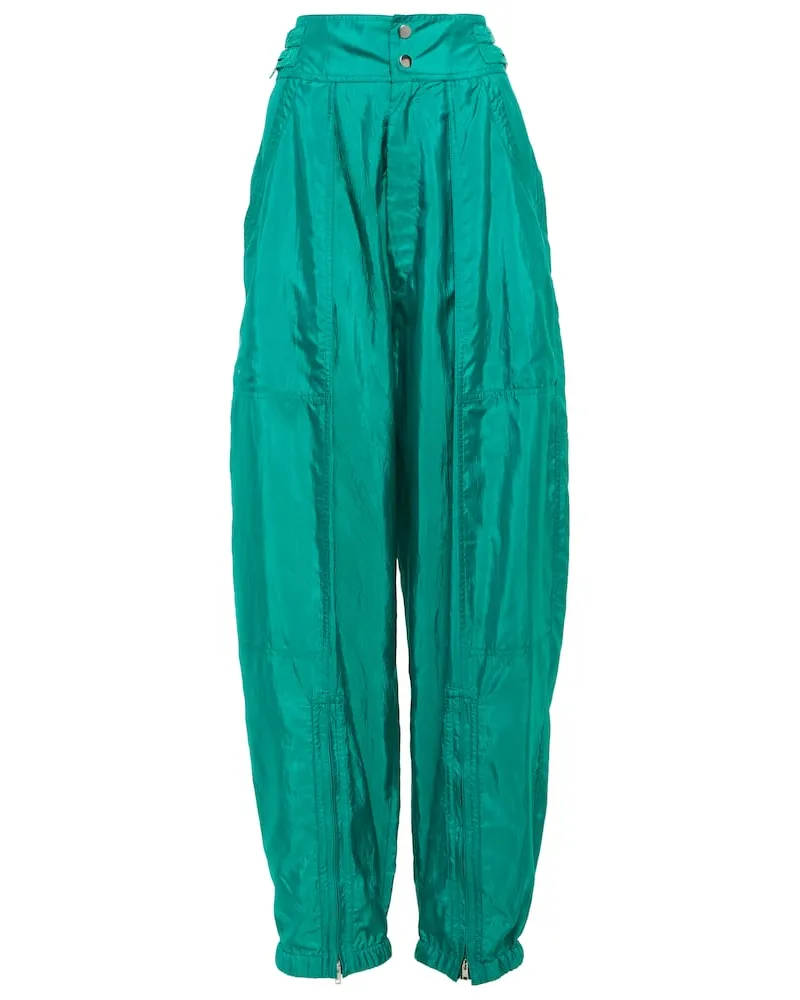 Isabel Marant High-Rise-Hose Olga Grün