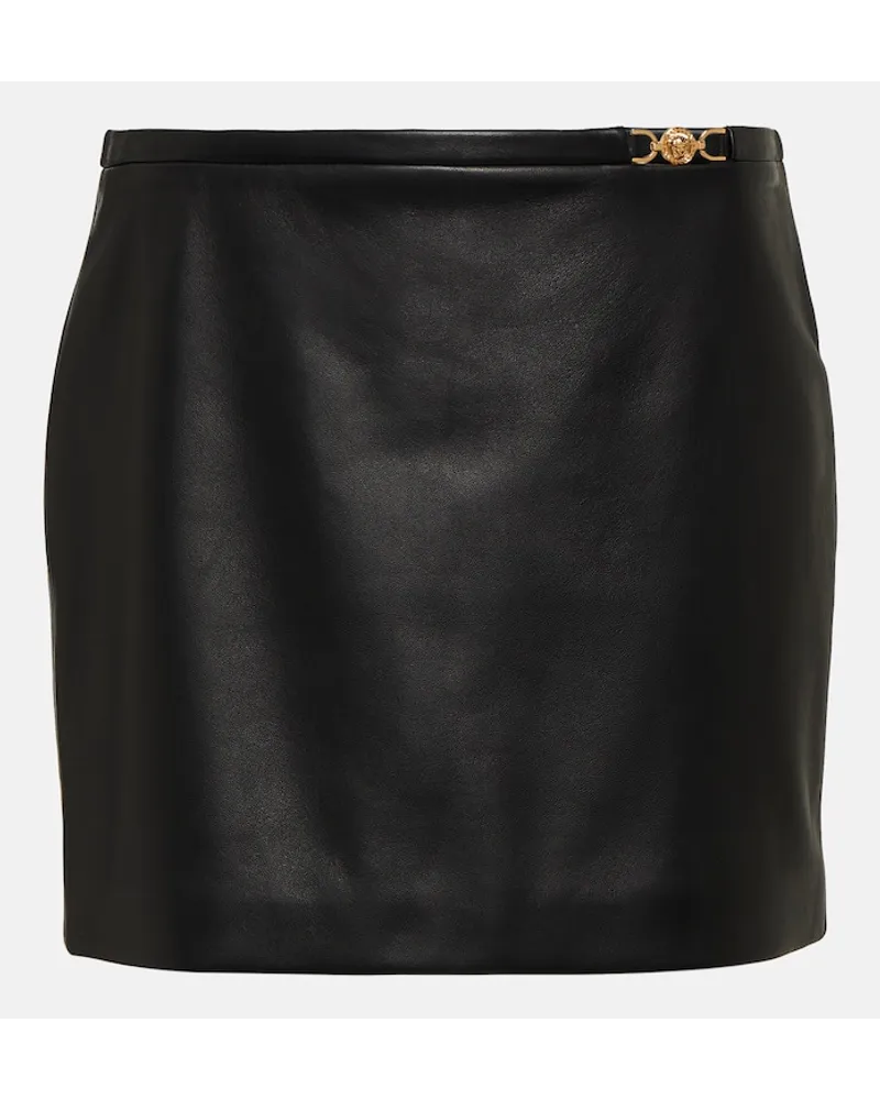 Versace Minirock Medusa '95 aus Leder Schwarz