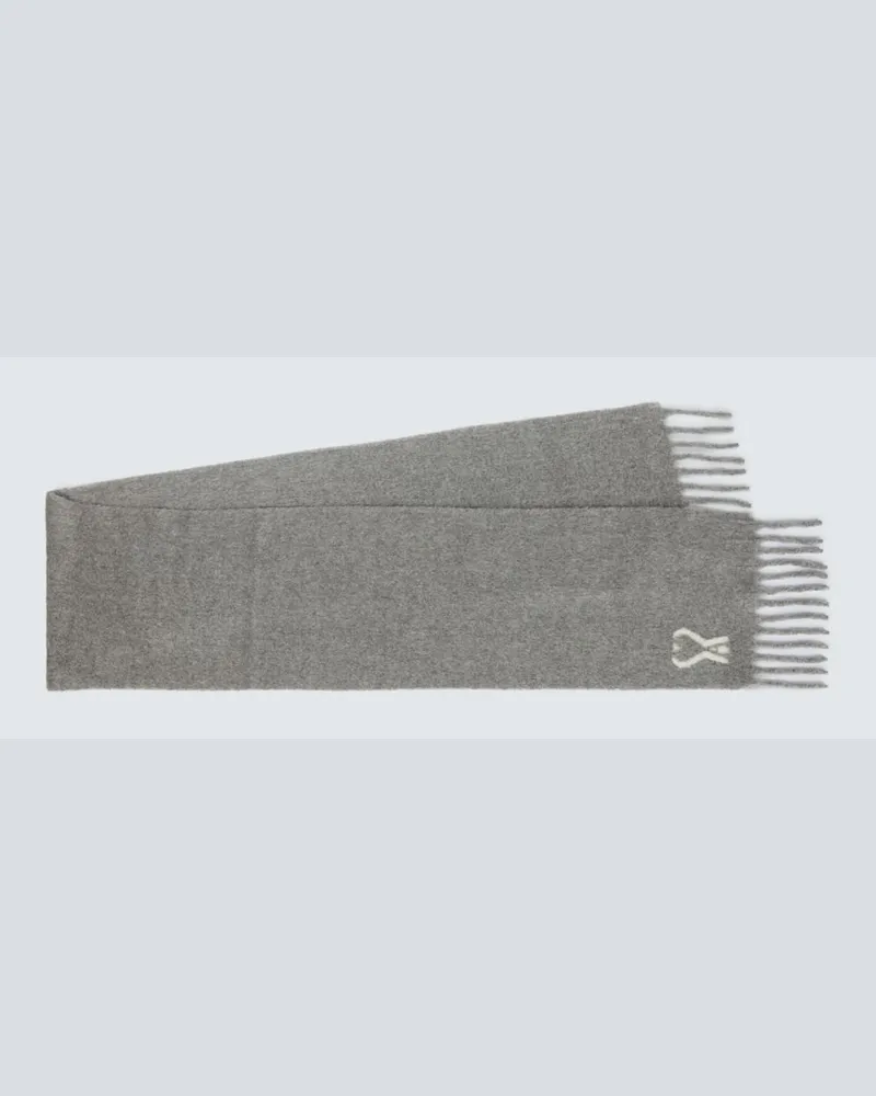 AMI Paris Schal Ami de Cœur Grau