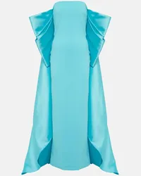 Solace London Robe Kyla aus Twill und Crepe Blau