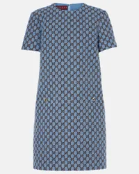 Gucci Minikleid GG Shadow aus Boucle Blau